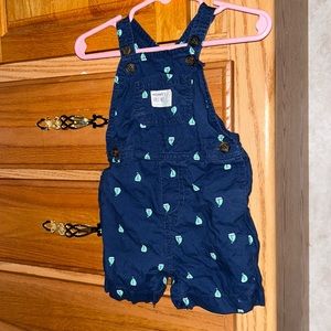 Carter’s just one you, Mommy’s first Mate blue overalls with sailboats. Size 6M